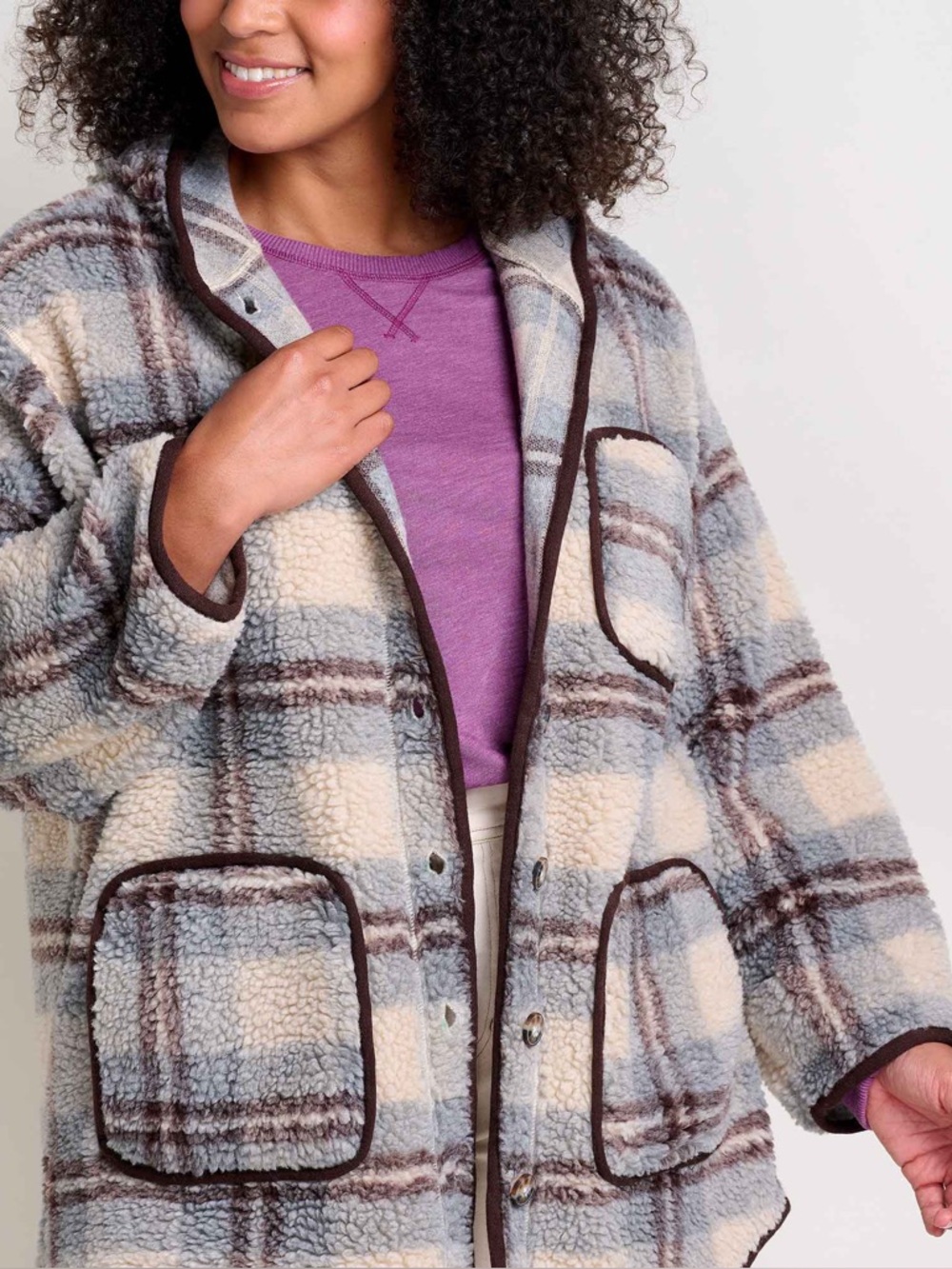 Toad&Co Sespe Barn Jacket Light Ash Plaid / XS New with tags NWT - Picture 2 of 10